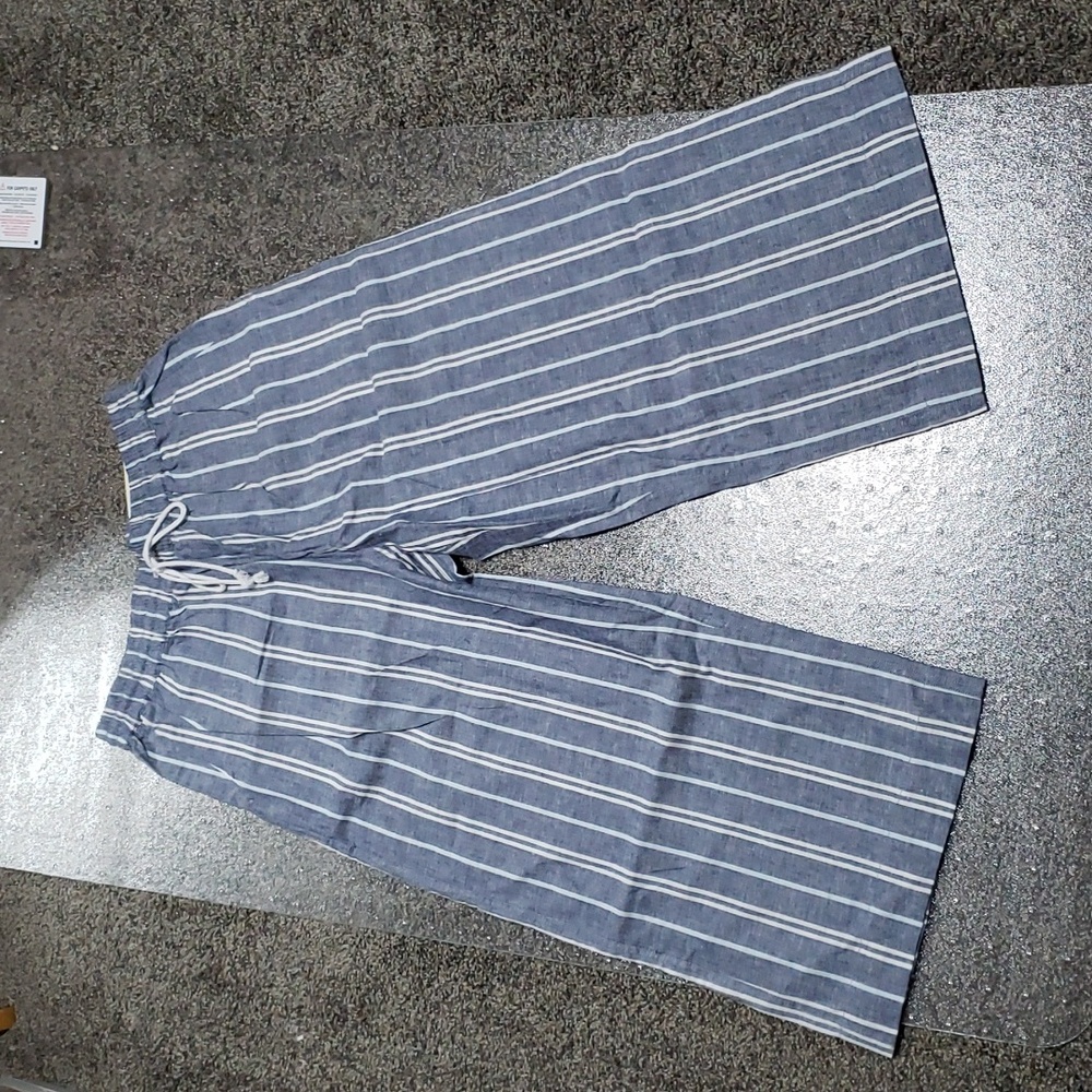 Beach Lunch Lounge Collection "Margot" Linen Blend Capri Size Medium